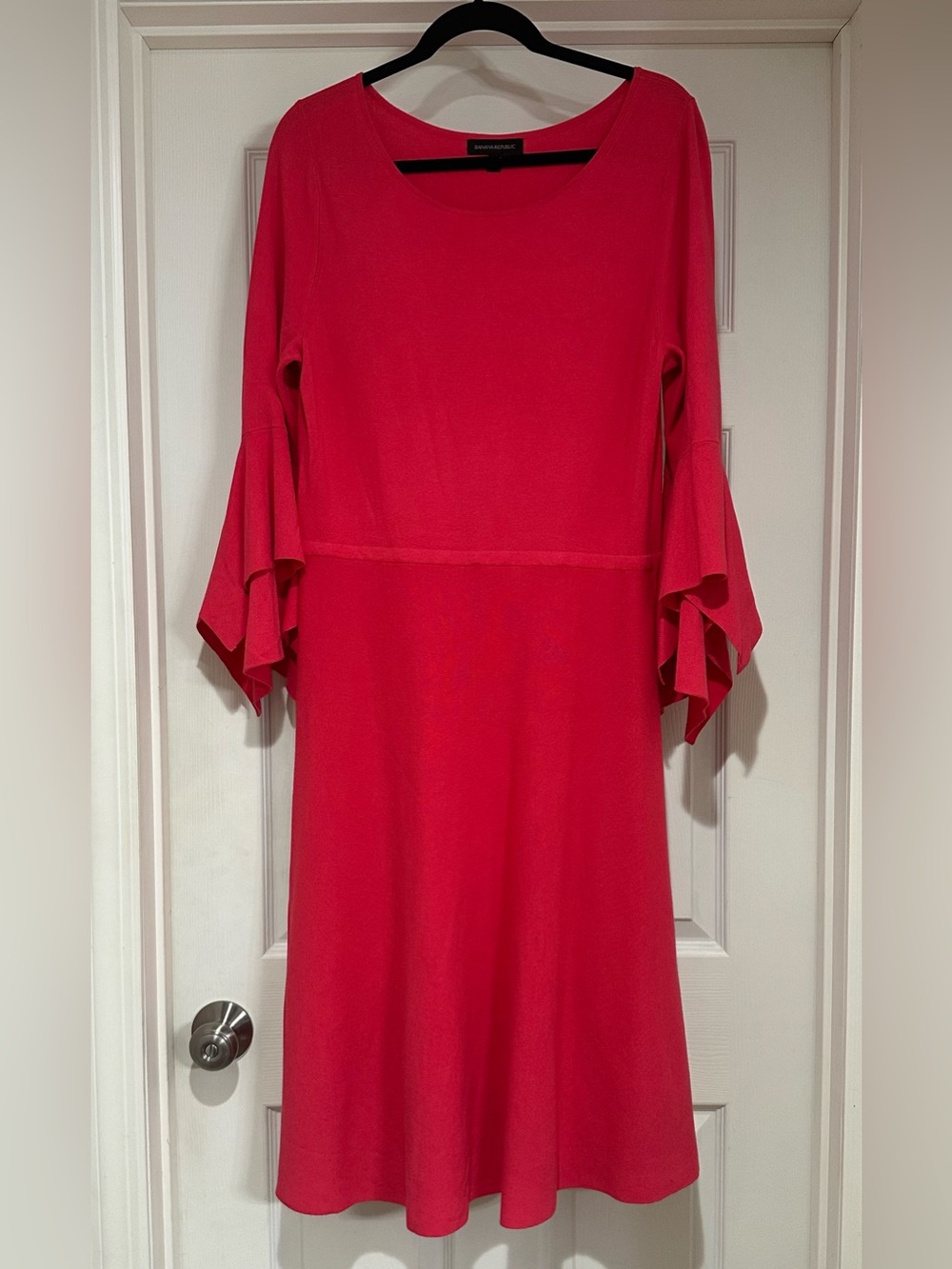 Banana Republic Hot Pink Bell-Sleeve Women's Dress Size Large